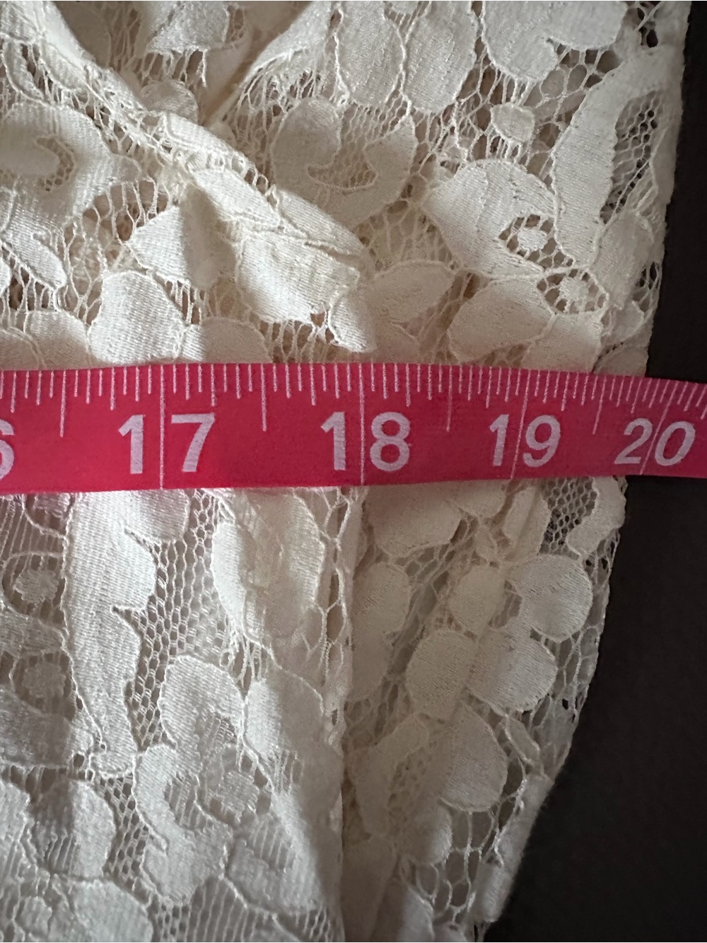 LOFT Cream Lace Cap Sleeve Drop-Waist Dress - Picture 11 of 12